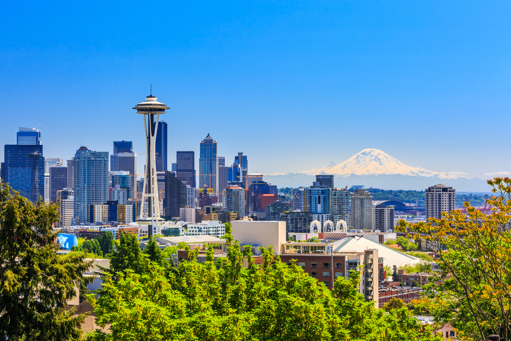 skyline of Seattle, Washington.