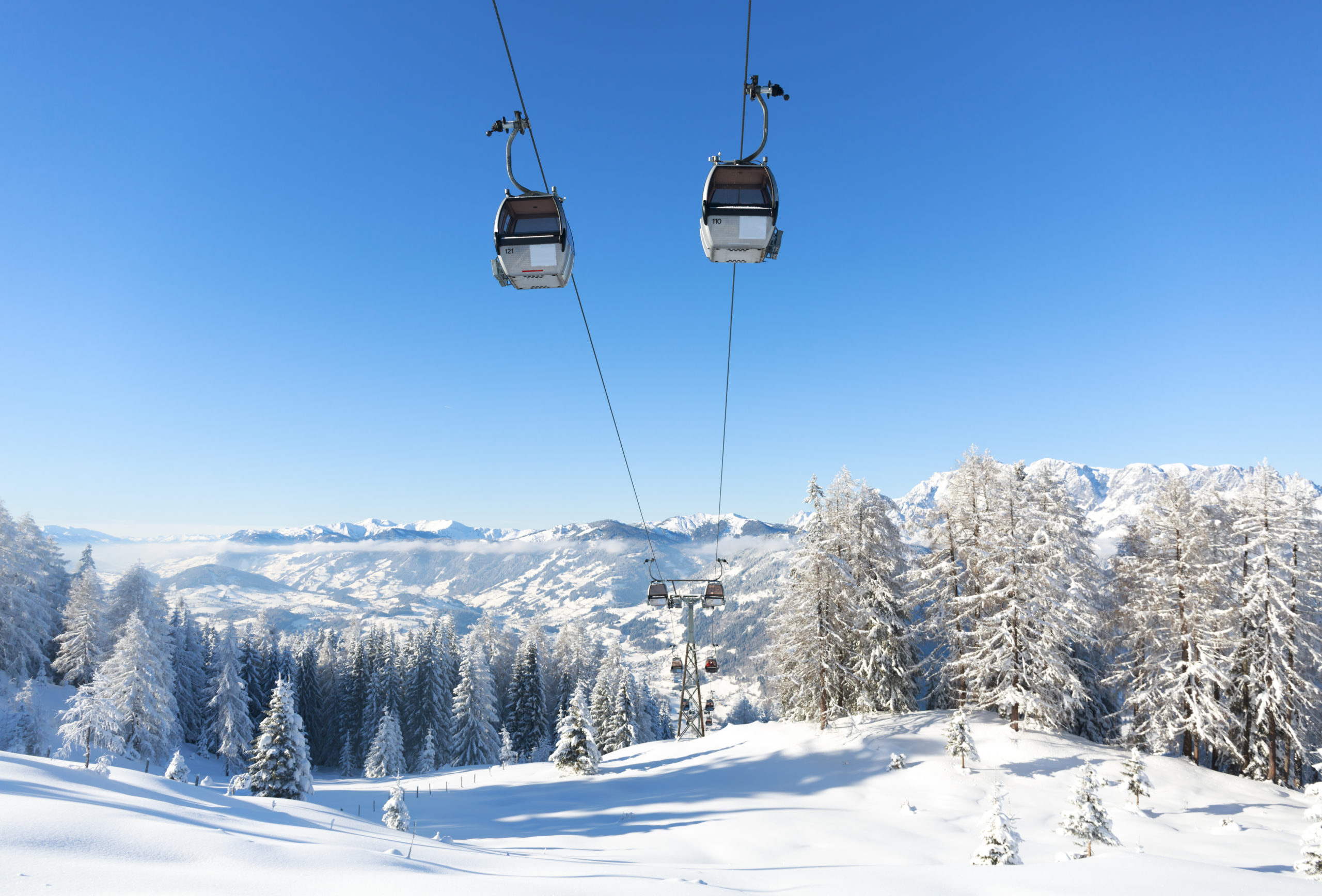 chair lift at ski resort in Austria